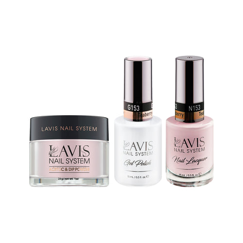  LAVIS 3 in 1 - 153 Teaberry - Acrylic & Dip Powder, Gel & Lacquer by LAVIS NAILS sold by DTK Nail Supply