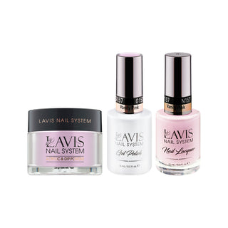  LAVIS 3 in 1 - 157 Vanity Pink - Acrylic & Dip Powder, Gel & Lacquer by LAVIS NAILS sold by DTK Nail Supply