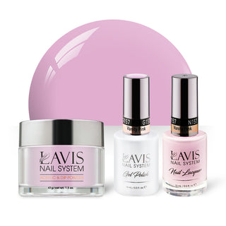  LAVIS 3 in 1 - 157 Vanity Pink - Acrylic & Dip Powder, Gel & Lacquer by LAVIS NAILS sold by DTK Nail Supply