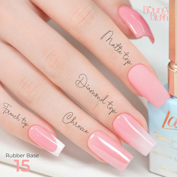  LDS Rubber Base Gel - RB-15 - GEL POLISH 0.5 OZ - Bouncy Blush Collection by LDS sold by DTK Nail Supply