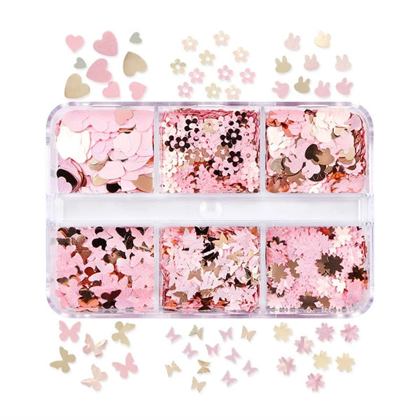  6 Grids of Sequins - #9 Spring Love by OTHER sold by DTK Nail Supply
