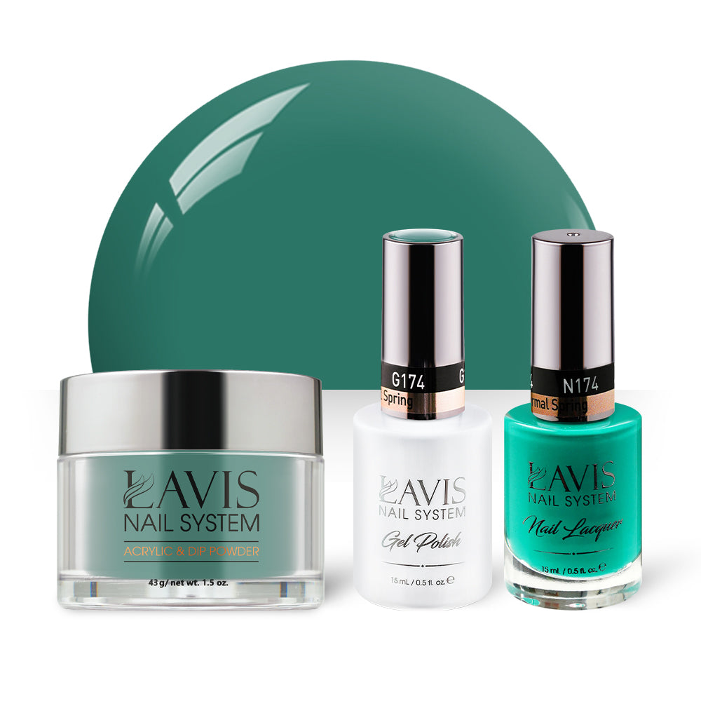  LAVIS 3 in 1 - 174 Thermal Spring - Acrylic & Dip Powder, Gel & Lacquer by LAVIS NAILS sold by DTK Nail Supply