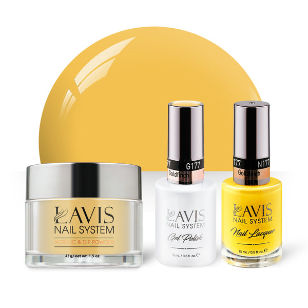  LAVIS 3 in 1 - 177 Goldfinch - Acrylic & Dip Powder, Gel & Lacquer by LAVIS NAILS sold by DTK Nail Supply