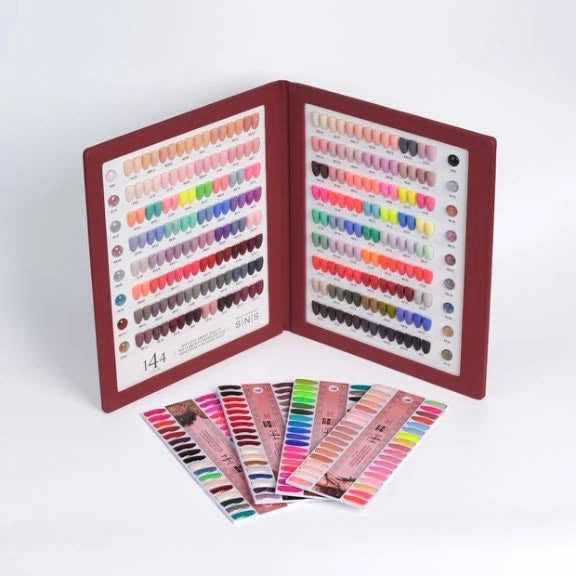 SNS Pro Book Bundle 144 Colors Combo Dip Powder + Gel & Lacquer (Burgundy, Tiffany Blue, Pink or Beige) + FREE 144-Color Sample Book + FREE 2 48-Color Sample Books + FREE Full Set 36-Color Swatch Strips + FREE LAVIS 2in1 Nail Lamp