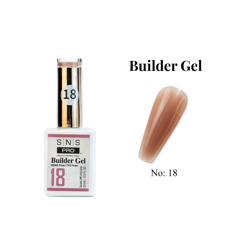 SNS Builder Gel In The Bottle - 18 - HEMA & TPO Free - 0.5 oz - DTK Nail Supply