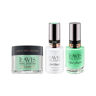  LAVIS 3 in 1 - 182 Mint Julep - Acrylic & Dip Powder, Gel & Lacquer by LAVIS NAILS sold by DTK Nail Supply