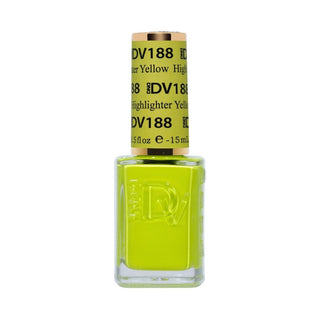  DND DIVA Nail Lacquer - 188 Highlighter Yellow by DND Diva sold by DTK Nail Supply