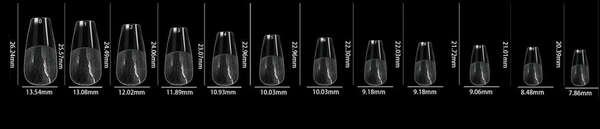 LDS - 09 Coffin Medium Half Matte Nail Tips (Full Cover) (Box of 600PCS)
