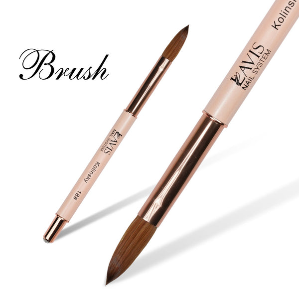  Lavis Kolinsky Acrylic Brush Pink #18 by LAVIS sold by DTK Nail Supply