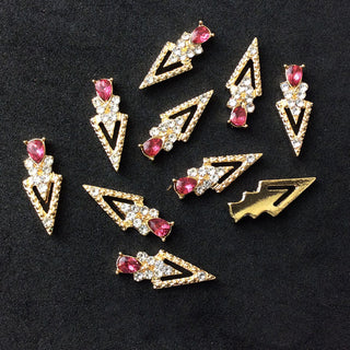  LX2 #200-215 2PCS Rhinestone Double Arrow Nail Charm by Nail Charm sold by DTK Nail Supply