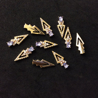  LX2 #200-215 2PCS Rhinestone Double Arrow Nail Charm by Nail Charm sold by DTK Nail Supply