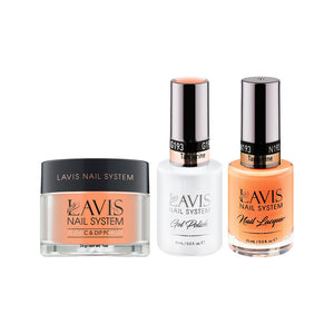  LAVIS 3 in 1 - 193 Tangerine - Acrylic & Dip Powder, Gel & Lacquer by LAVIS NAILS sold by DTK Nail Supply
