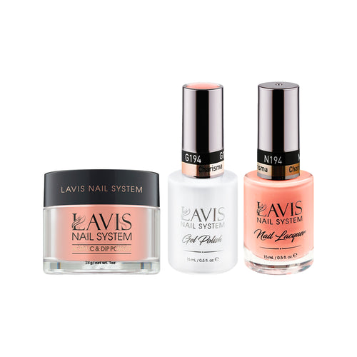  LAVIS 3 in 1 - 194 Charisma - Acrylic & Dip Powder, Gel & Lacquer by LAVIS NAILS sold by DTK Nail Supply