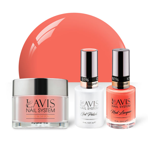  LAVIS 3 in 1 - 196 Invigorate - Acrylic & Dip Powder, Gel & Lacquer by LAVIS NAILS sold by DTK Nail Supply