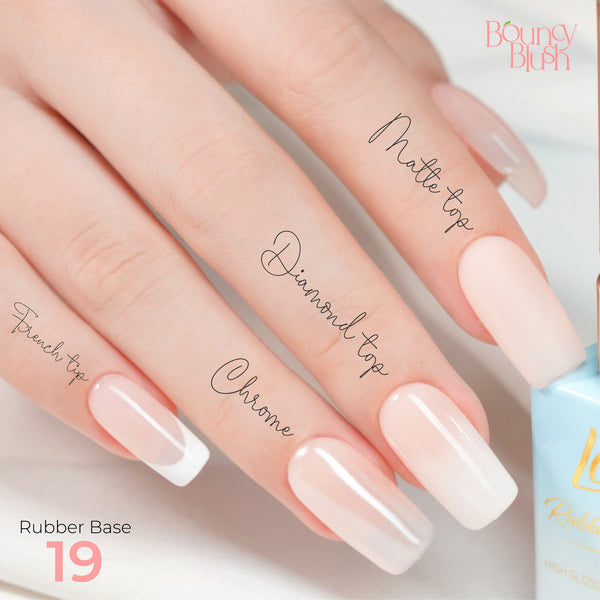 LDS Rubber Base Gel - RB-19 - GEL POLISH 0.5 OZ - Bouncy Blush Collection by LDS sold by DTK Nail Supply