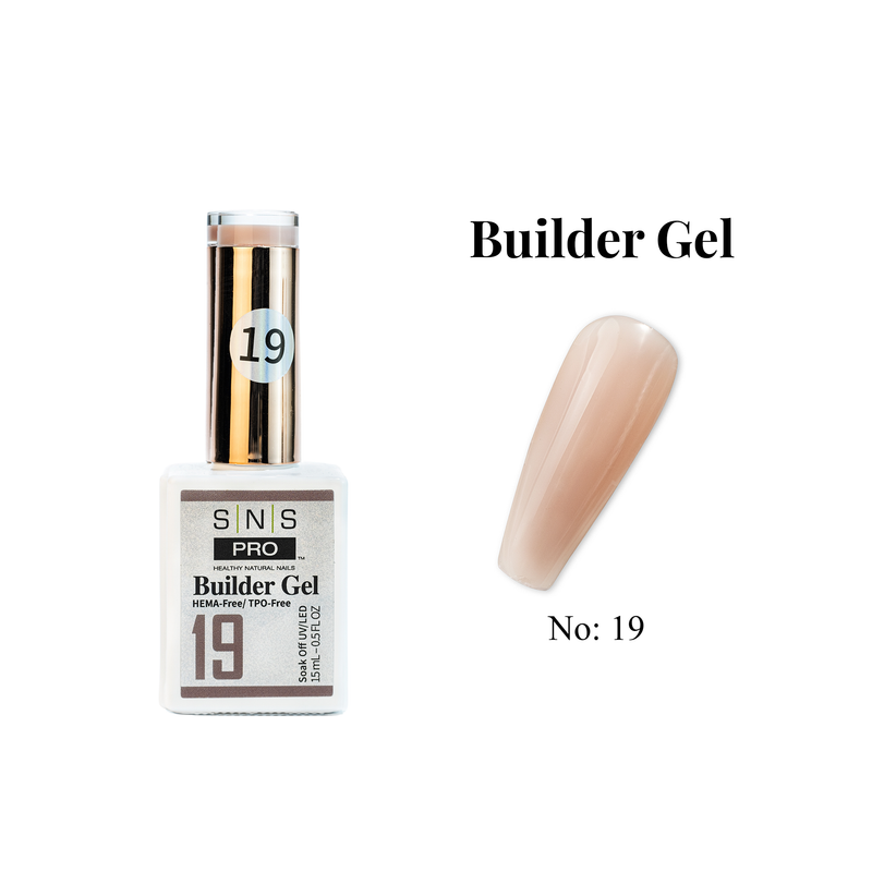 SNS Builder Gel In The Bottle - 19 - HEMA & TPO Free - 0.5 oz - DTK Nail Supply
