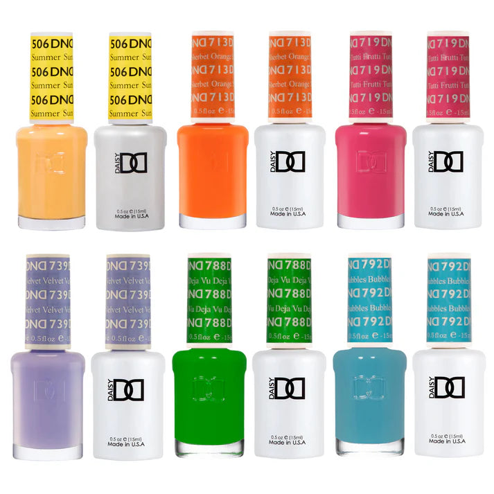 DTK Nail Supply - Authentic DND - Daisy Nail Designs DND Summer Gel & Polish 6pc Bundle - Fun in the Sun for wholesale salon use