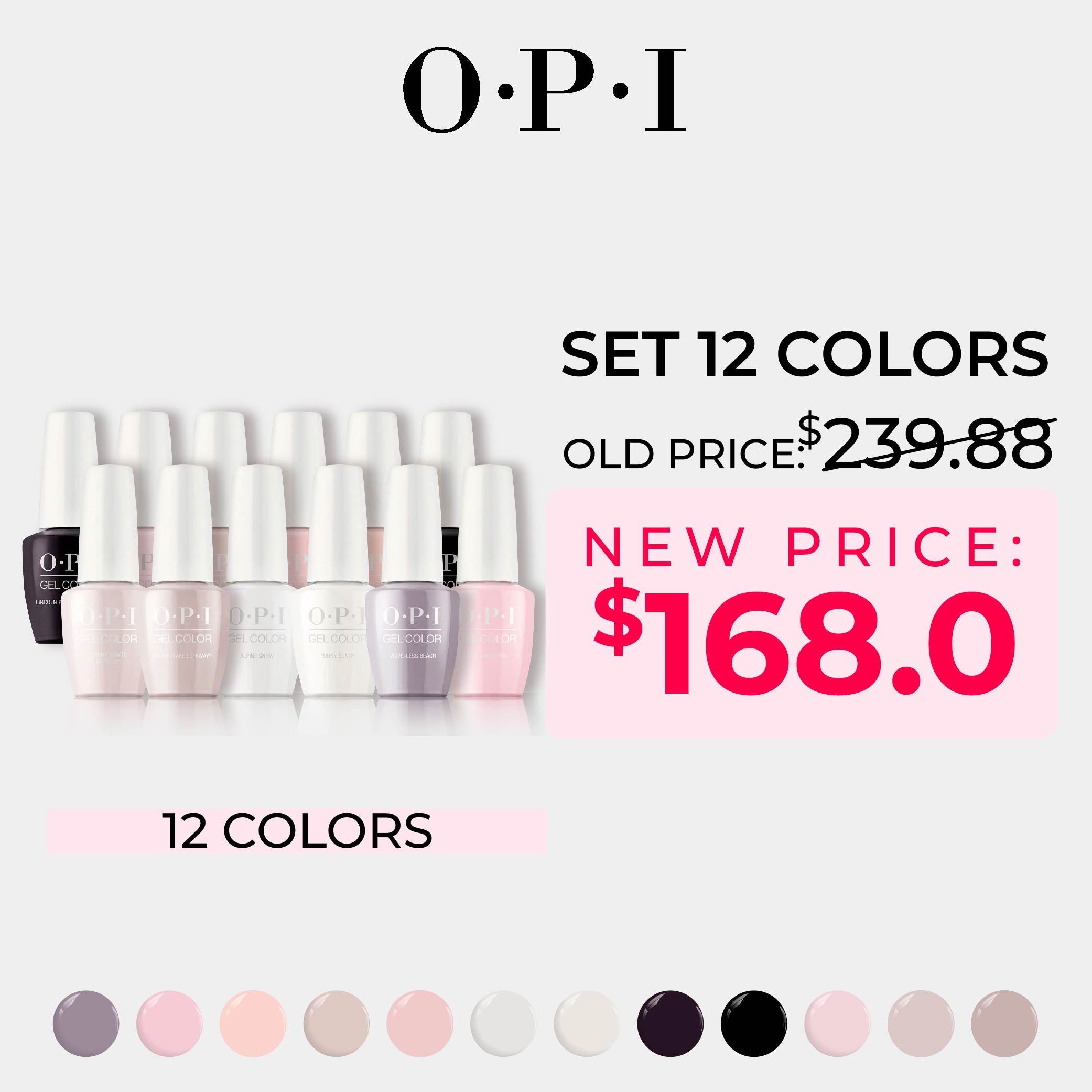 OPI Gel Nail Polish - Set 12 Colors by OPI sold by DTK Nail Supply