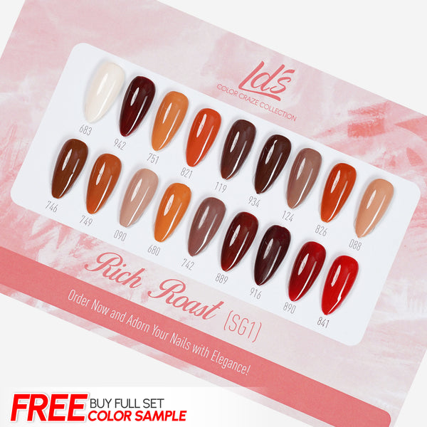 LDS Set 18 Colors - SG1 Rich Roast Collection - 0.5oz