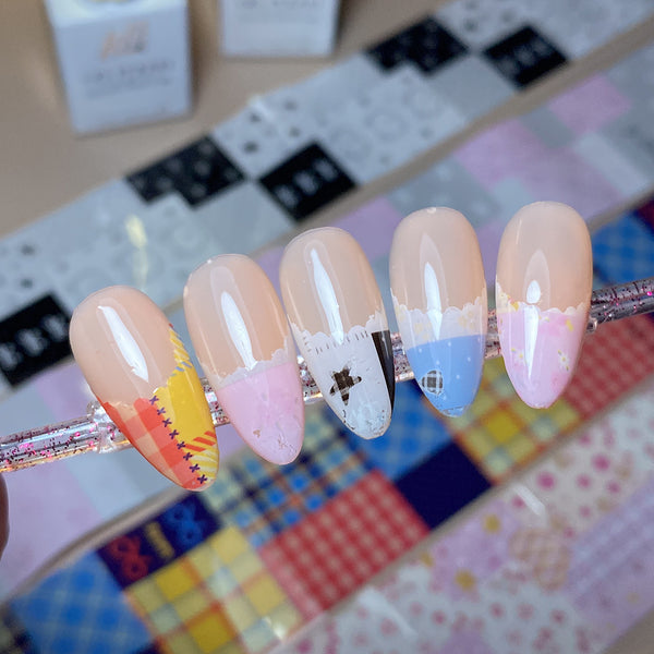 Nail Transfer Foil 3 - Cat & Bow & Flower Pattern - M363