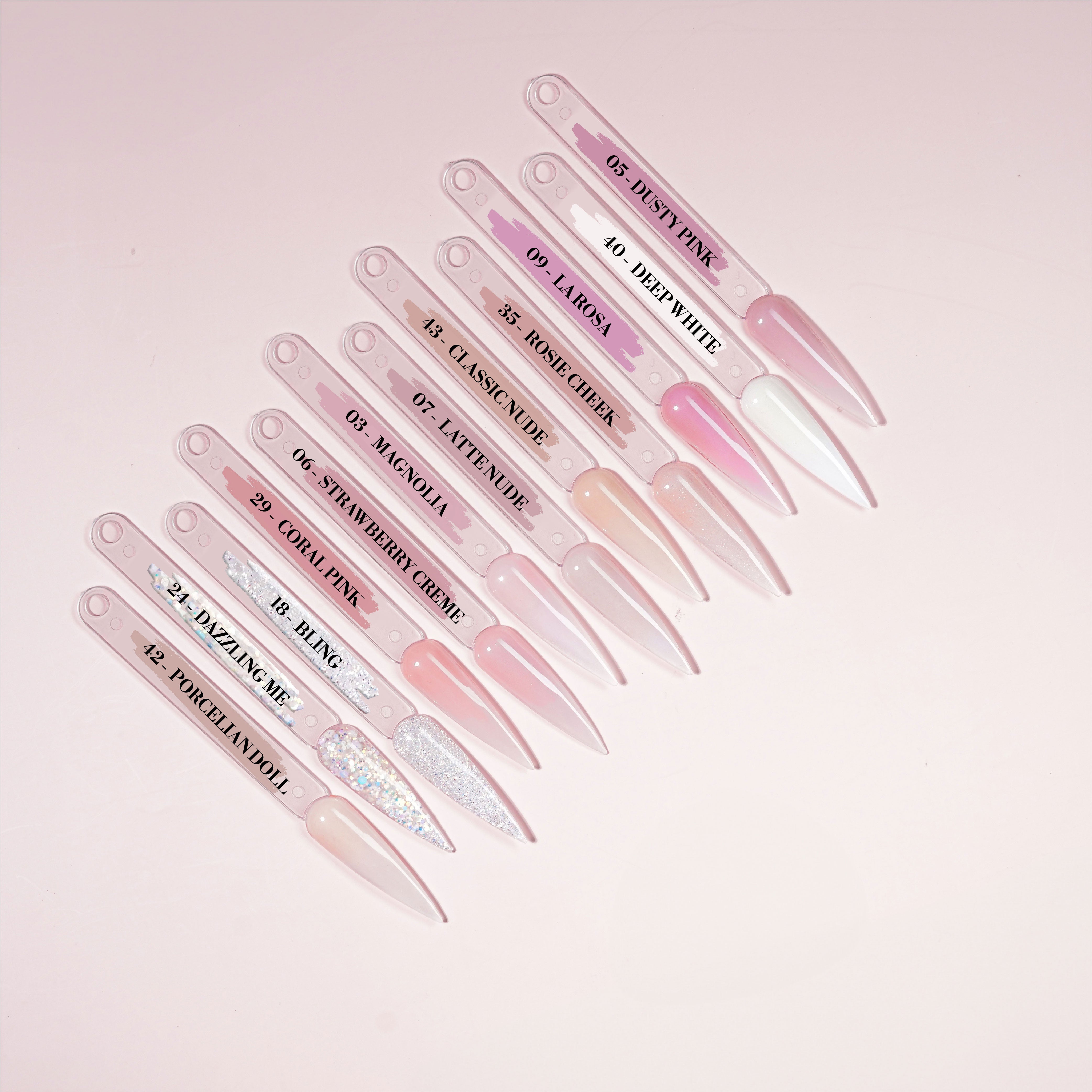  LAVIS ACRYLIC COVER 48 Colors 1.5oz by LAVIS NAILS sold by DTK Nail Supply