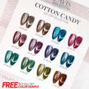 LAVIS Cat Eyes CE10 - Set 12 (Ver1) - Gel Polish 0.5 oz - Cotton Candy Collection