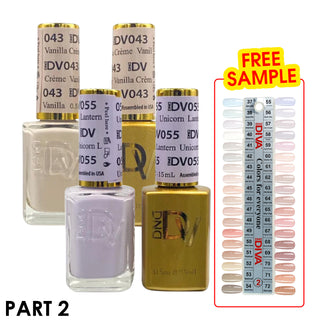 DND DV Part 2 - Set 36 Colors DND Diva Gel Polish & Matching Nail Lacquer Duo Set