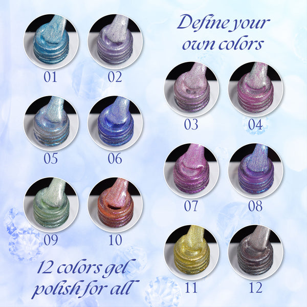 LAVIS Cat Eyes CE12 - 10 - Gel Polish 0.5 oz - Artic Jewel Collection by LAVIS NAILS sold by DTK Nail Supply