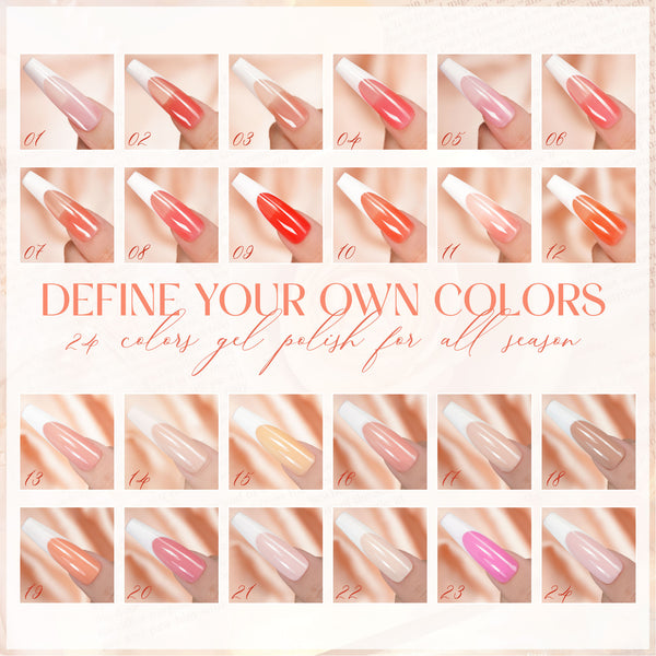 LAVIS C03 - Set 24 Color - Gel Polish 0.5 oz - Sundaze Gloss Collection by LAVIS NAILS sold by DTK Nail Supply