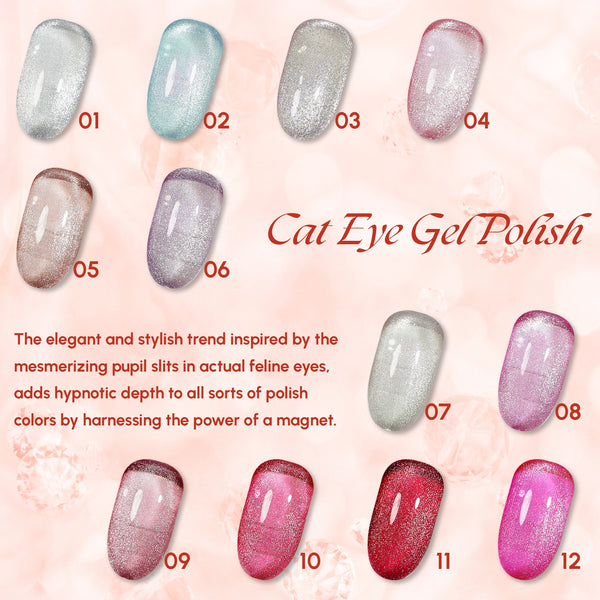 LAVIS Cat Eyes CE12 - 10 - Gel Polish 0.5 oz - Crimson Frost Collection