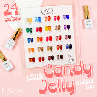 LAVIS J02-07 - Gel Polish 0.5oz - Candy Jelly Collection