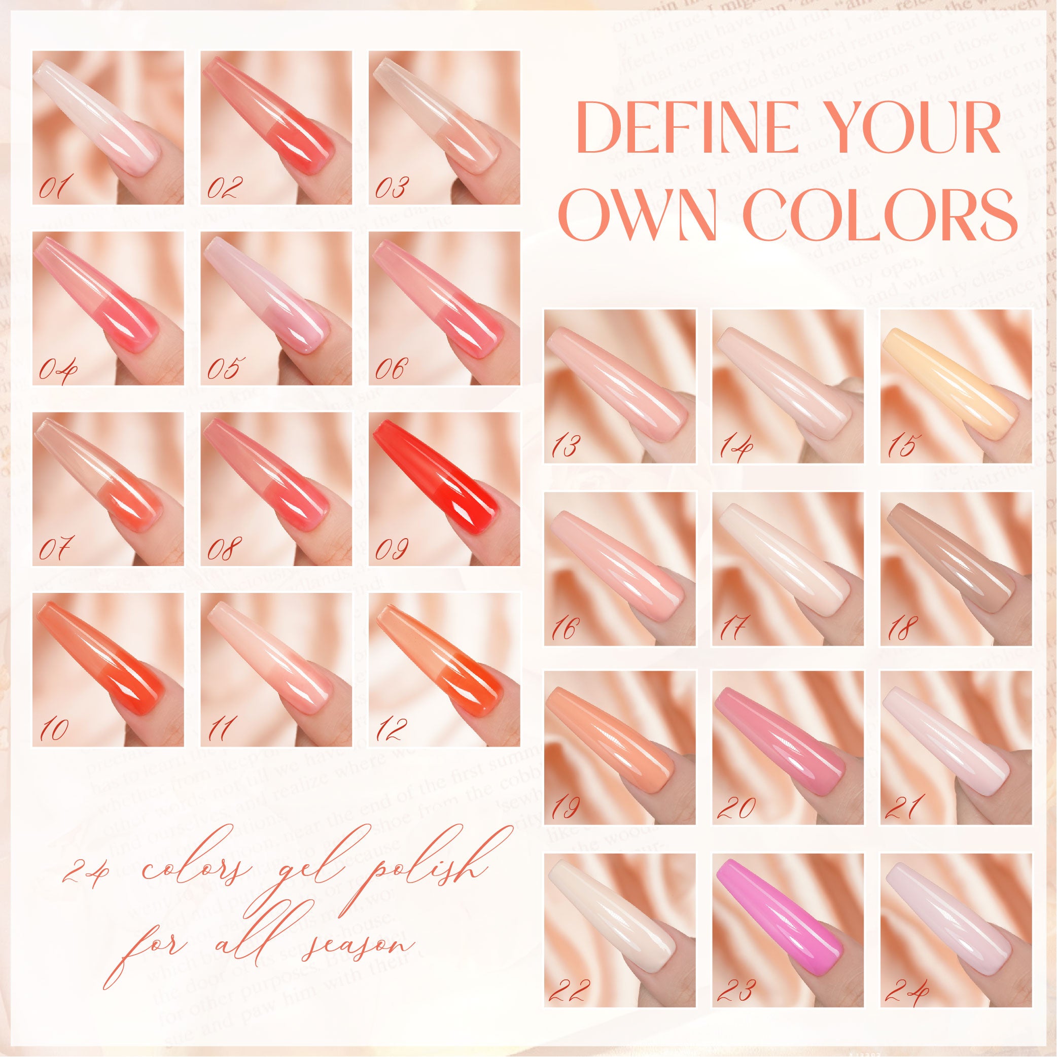 LAVIS C03 - Set 24 Color - Gel Polish 0.5 oz - Sundaze Gloss Collection by LAVIS NAILS sold by DTK Nail Supply