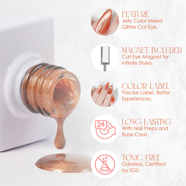 LAVIS Cat Eyes CE7 - 12 - Gel Polish 0.5 oz - VILLIAIN ERA Collection by LAVIS NAILS sold by DTK Nail Supply