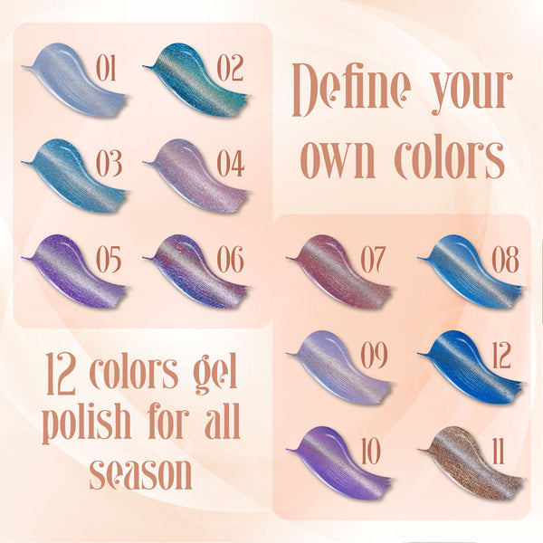 LAVIS Cat Eyes CE11 - 12 - Gel Polish 0.5 oz - Enchanted Spell Collection by LAVIS NAILS sold by DTK Nail Supply
