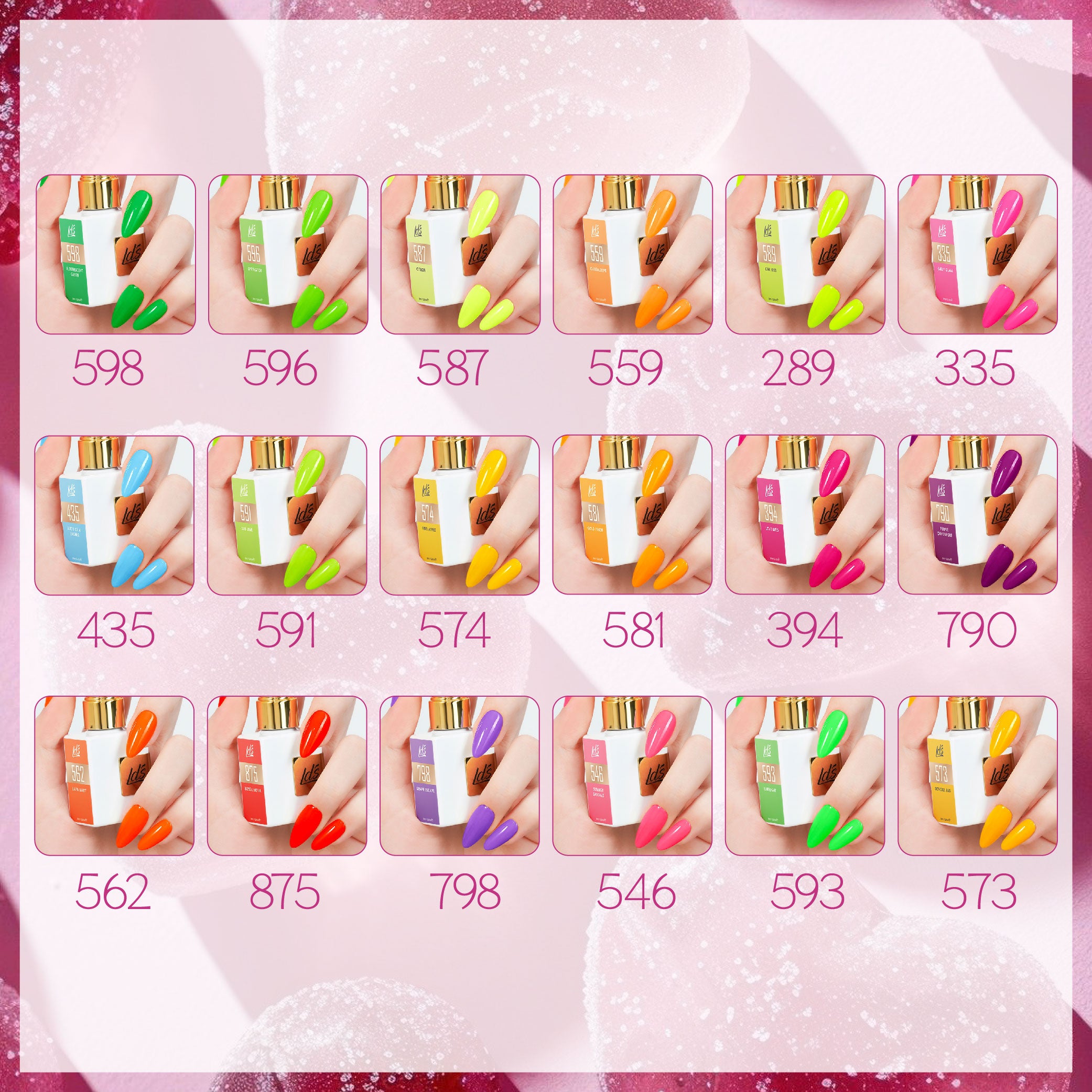 LDS Set of 36 Gel Polish (0.5oz) - Summer 1 - Retro Rampage Collection