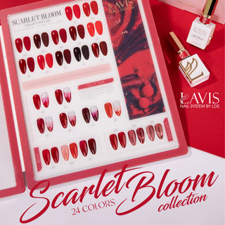 LAVIS C02 - Set 24 Colors - Gel Polish 0.5 oz - Scarlet Bloom Collection V2 by LAVIS NAILS sold by DTK Nail Supply