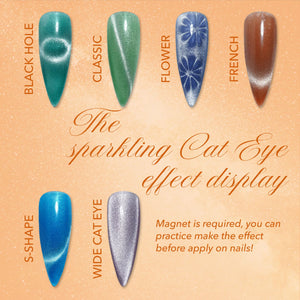 LAVIS Cat Eyes CE10 - 12 (Ver1) - Gel Polish 0.5 oz - Cotton Candy Collection