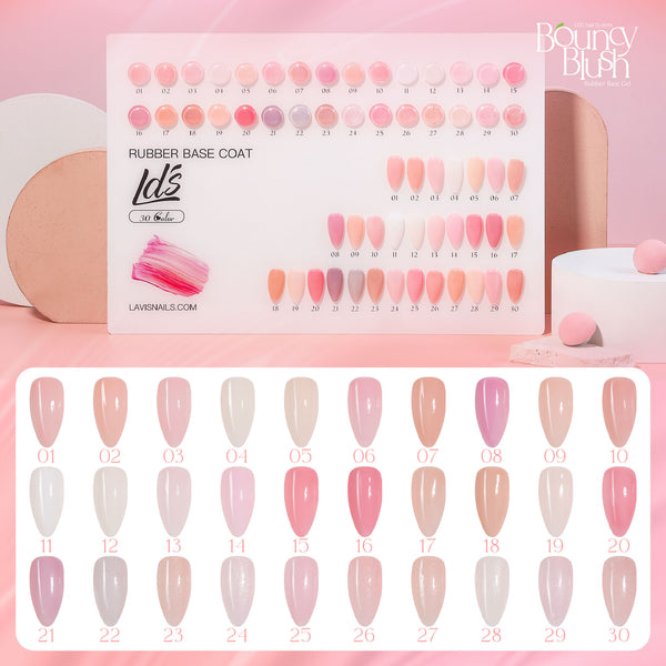 LDS Rubber Base Gel - RB-14 - GEL POLISH 0.5 OZ - Bouncy Blush Collection