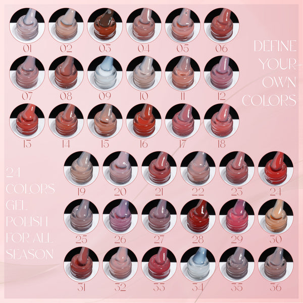 Jelly Gel Polish Colors - Lavis J03-13 - Bare With Me Collection by LAVIS NAILS sold by DTK Nail Supply