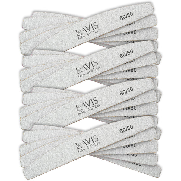  Lavis 50Pcs Halfmoon Nail Files 80/80 by OTHER sold by DTK Nail Supply