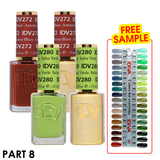 DND Diva Gel Nail Polish Duo - DND DV Part 8 - Set 36 Colors