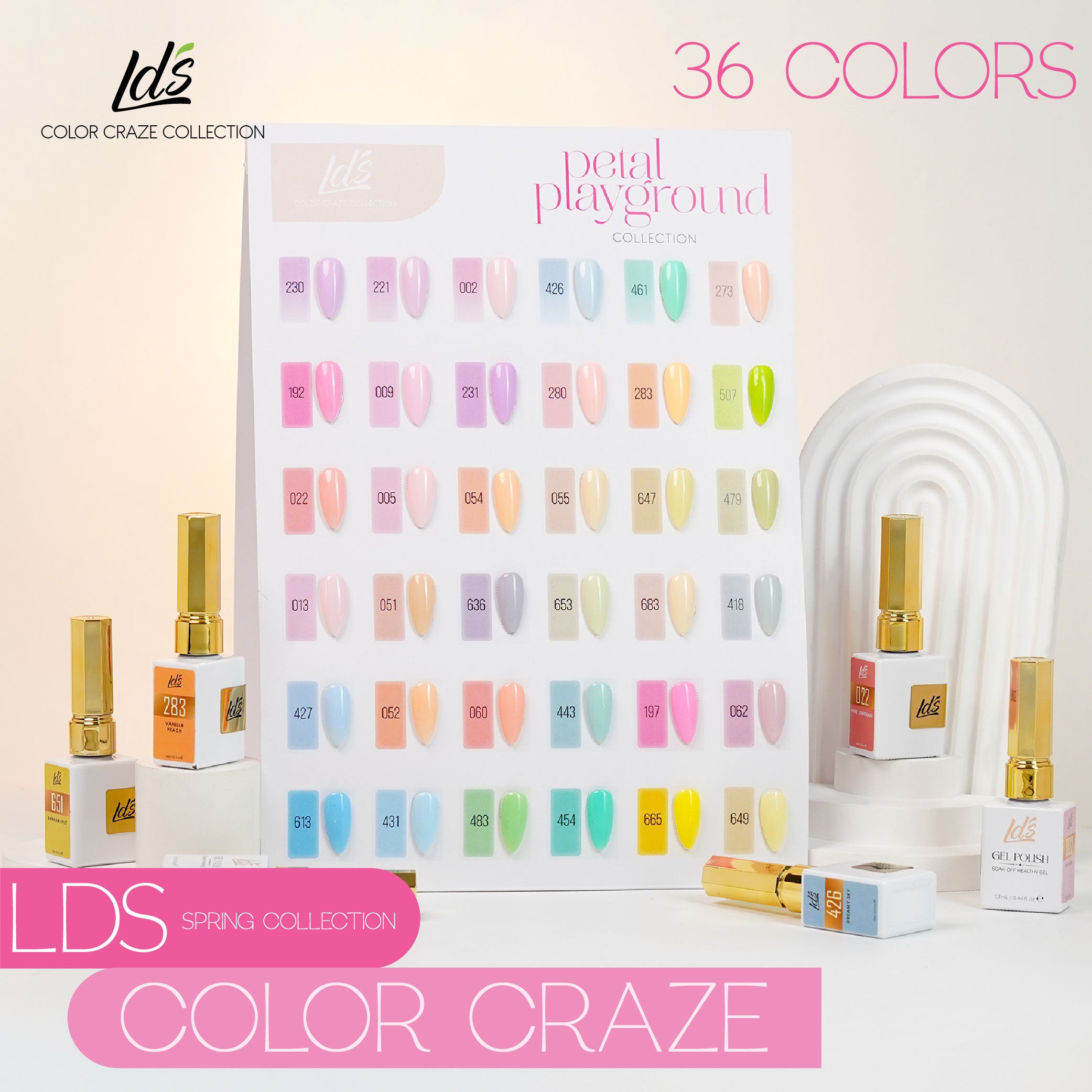 LDS Color Craze Gel Nail Polish - 273 Cupid's Blush - 0.5oz