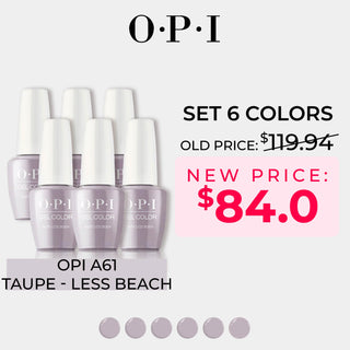 OPI Gel Nail Polish - Set 6 Colors - A61 Taupe-less Beach - Brown Colors