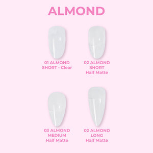  4 - Almond Shape LDS Soft Gel by LDS TOOL sold by DTK Nail Supply