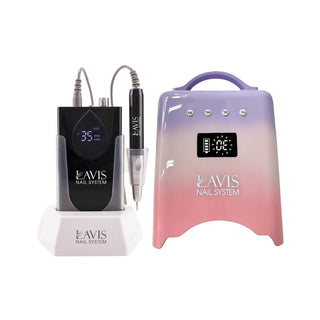 LAVIS Nail Drill + UV/LED Nail Lamps - Black Pink