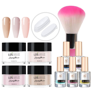  Baby Boomer Kit: Essential: E.A Bond, Base Coat, Sealer Dry, Top Coat, Brush Saver, Mini Brush, Molding, CLEAR, LDS50,51,77: 1.5oz by LDS sold by DTK Nail Supply