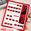 LAVIS C02 (Ver2) - Set 24 Colors - Gel Polish 0.5 oz - Scarlet Bloom Collection