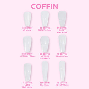  9 - Coffin Shape LDS Soft Gel by LDS TOOL sold by DTK Nail Supply