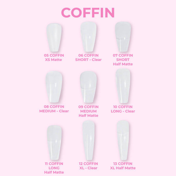  9 - Coffin Shape LDS Soft Gel by LDS TOOL sold by DTK Nail Supply