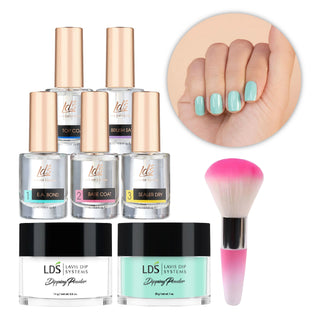  Color Dip Starter Kit: Essential: E.A Bond, Base Coat, Sealer Dry, Top Coat, Brush Saver, Mini Brush, CLEAR, LDS01: 1.5oz by LDS sold by DTK Nail Supply